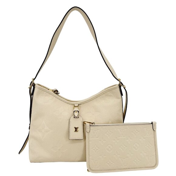 Louis Vuitton Carryall PM Monogram Empreinte Leather Shoulder Bag Off White - Picture 4 of 15